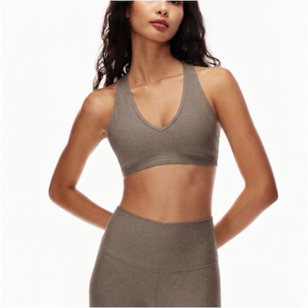 ARITZIA TNACOZY Tread Women's Brown Sports Bra Taupe Size Small